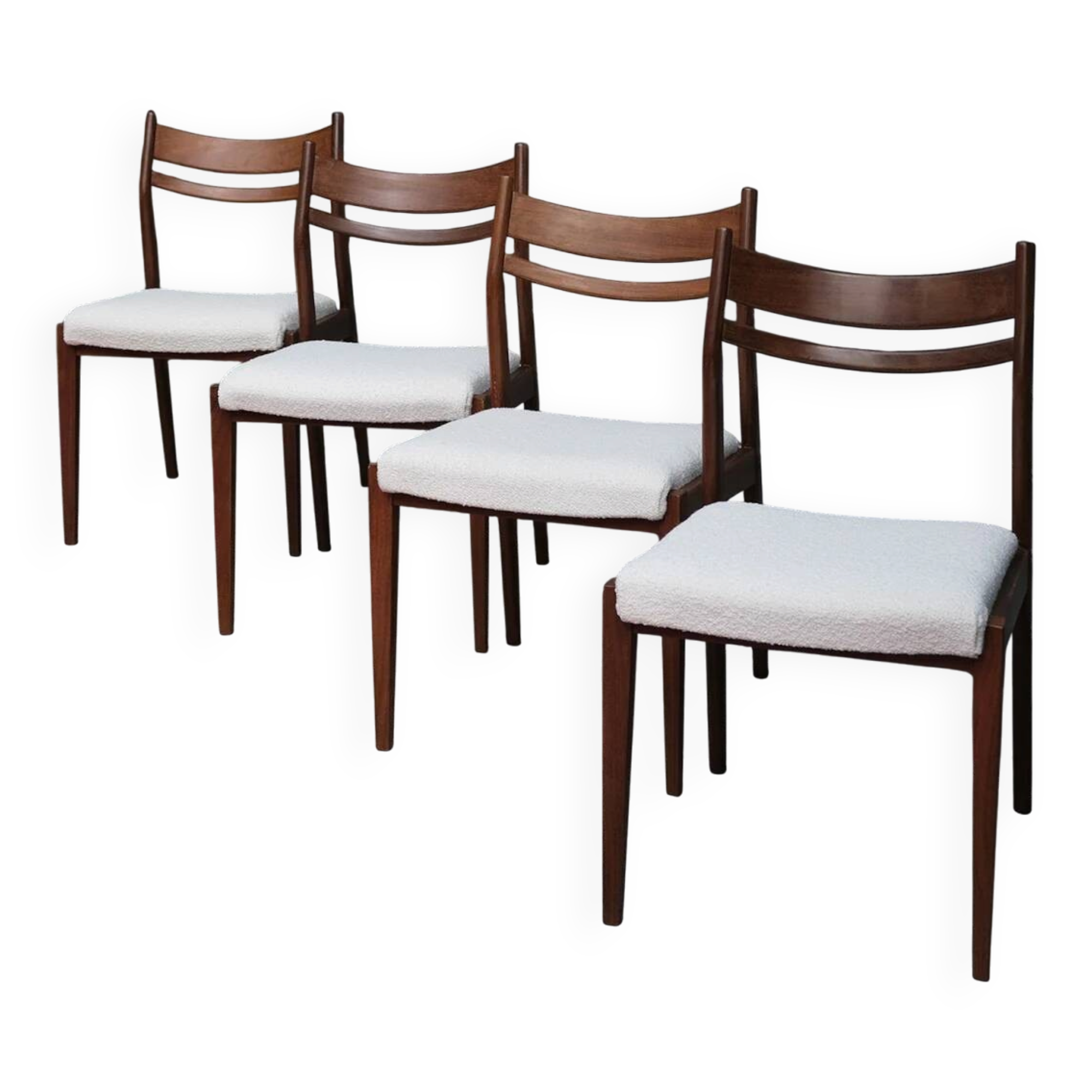 Chaises style scandinave en teck x4