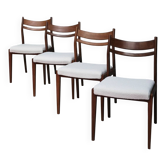 Chaises style scandinave en teck x4