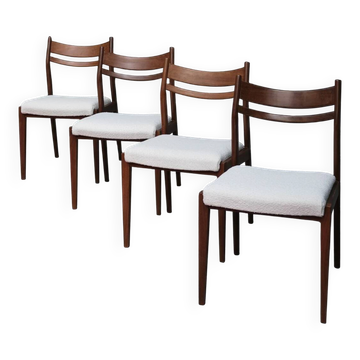 Scandinavian style teak chairs x4