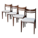 Chaises style scandinave en teck x4