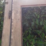 Old glazed door 211.5x105.5cm and its entrance door frame.