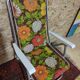Fauteuil pliant vintage fleuri