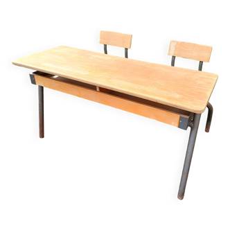 School desk 70s-80s, double