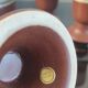 Vintage ceramic set – Jug & 4 footed glasses 70s - Korea