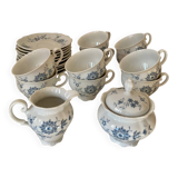 Service thé « Fleurs bleues » porcelaine Allemande