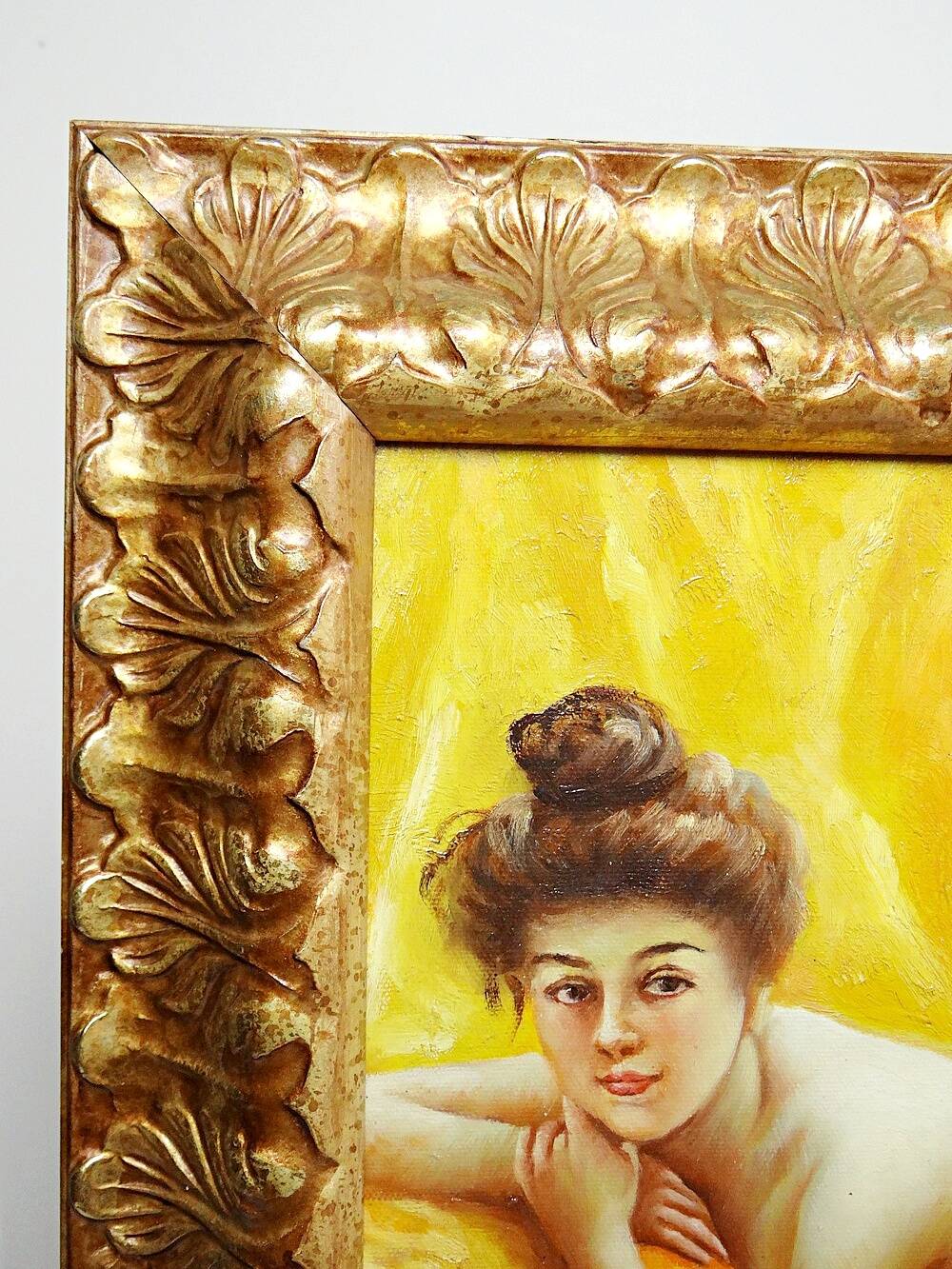 Tableau "Nu au coussin" "La paresseuse" d'après Daniel Hernández Morillo