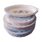 Service de table  vintage Arcopal Myosotis