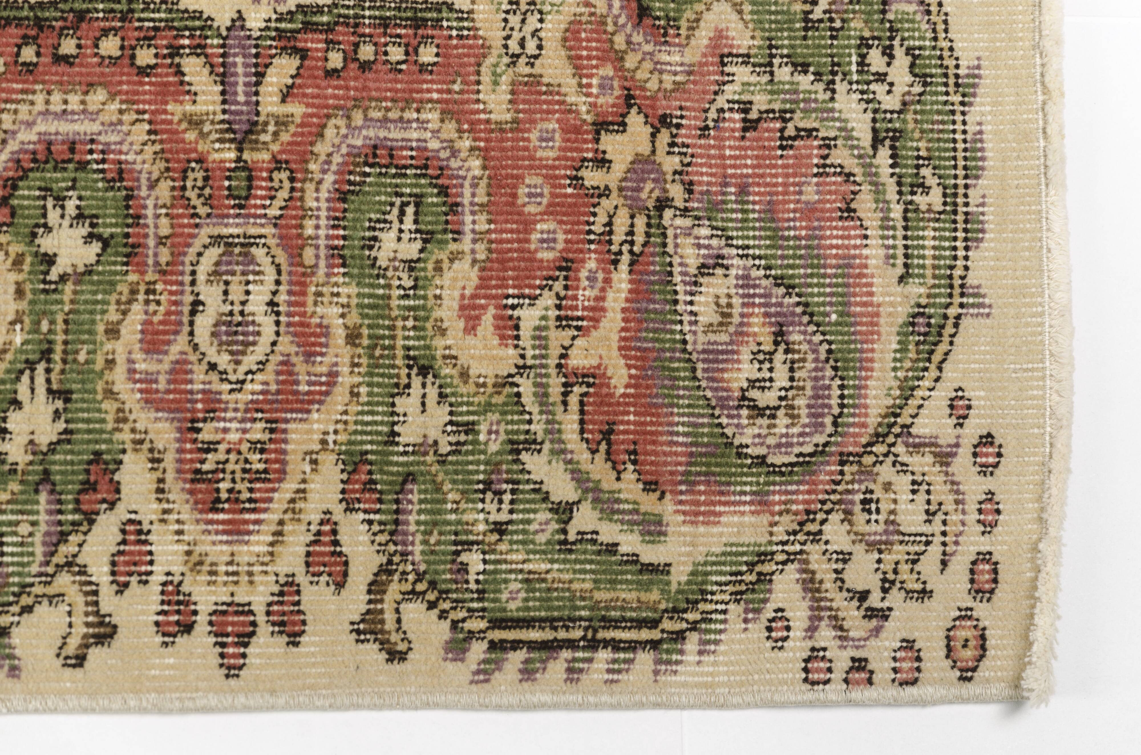 Handmade Anatolian Floral Carpet