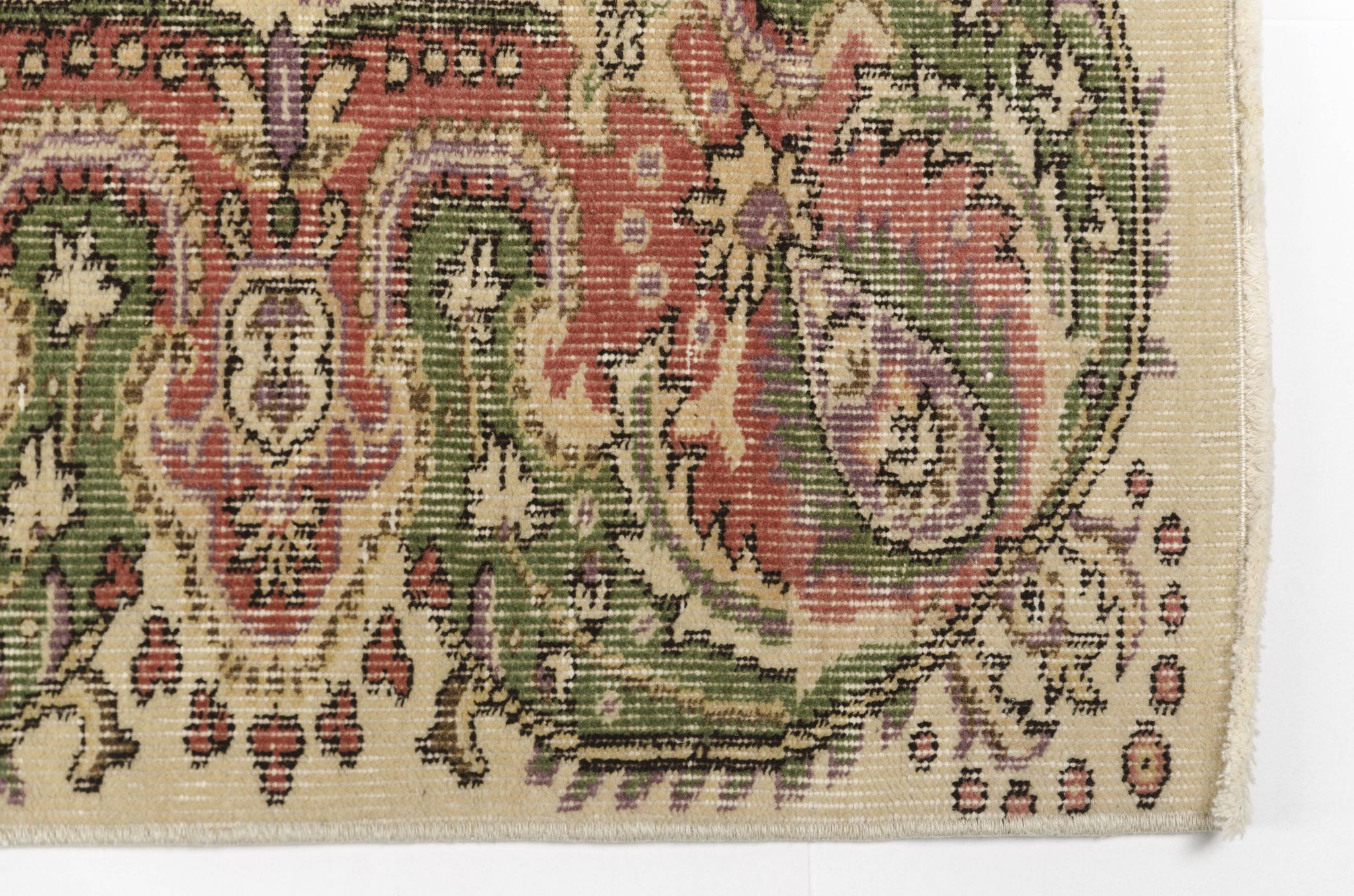 Tapis floral anatolien fait main