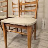 4 beech chairs, 1960s