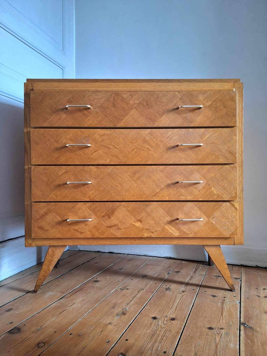 Commode vintage pieds compas, meuble ancien