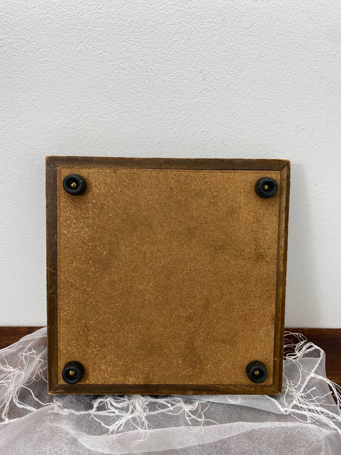 Ceramic and wood trivet