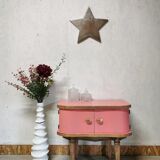 Powder pink vintage bedside