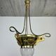 Lustre Jugendstil en laiton avec cristaux rouges
