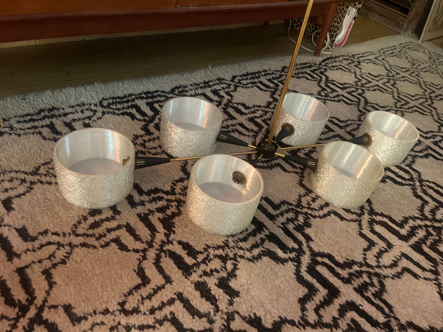 6-light pendant light from the 1950s