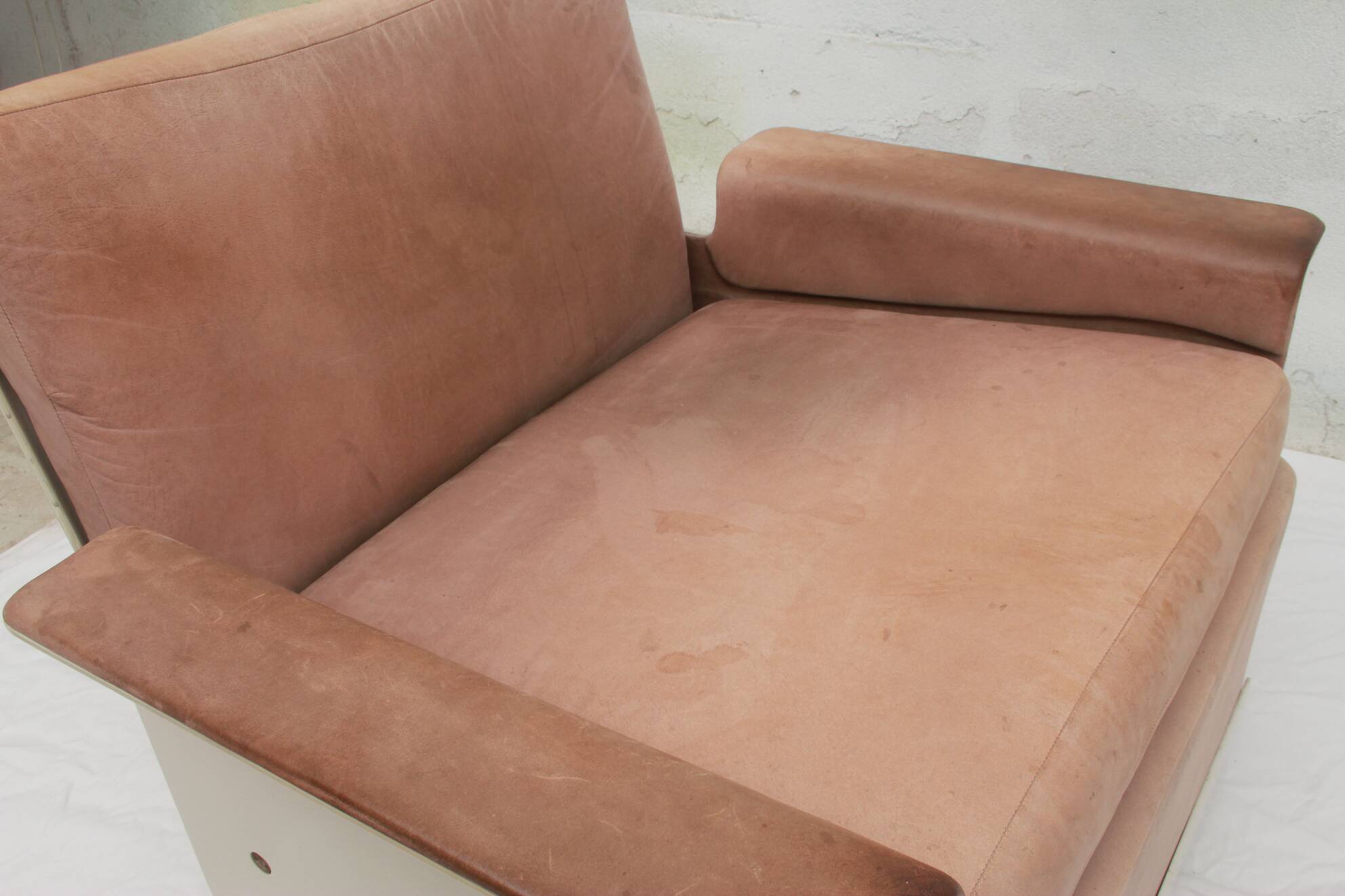 1960s chair leather brown, Dieter Rams