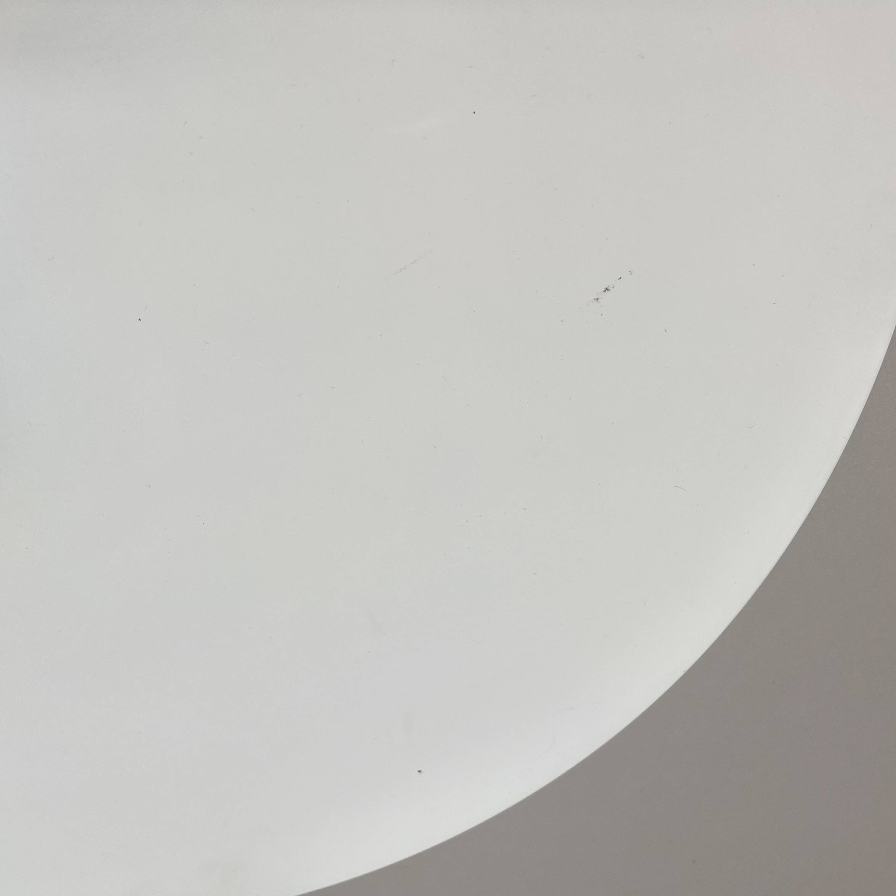 Rare white 52cm Disc Wall Light by Honsel, Germany 1970s
