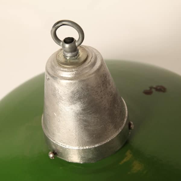 Green industrial lamp