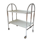 Folding serving table