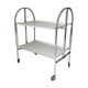 Folding serving table