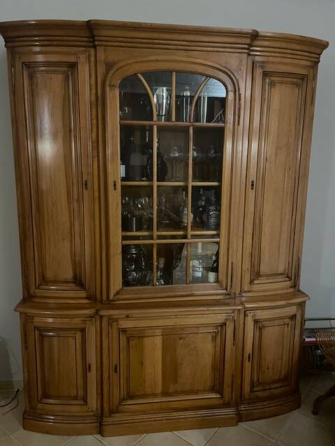 Library in solid cherry wood – back in native wood