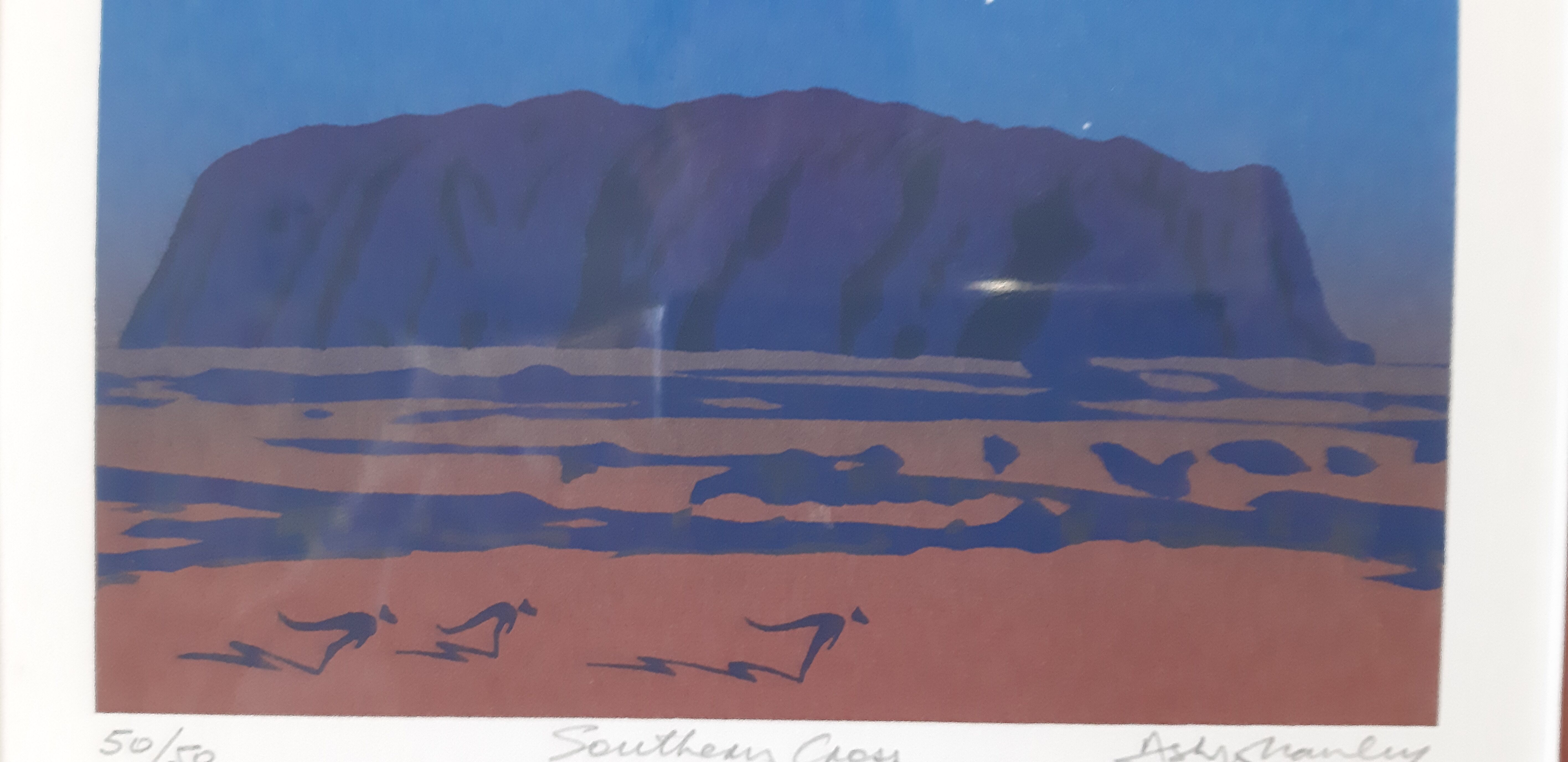 Engraving Signed by Aschley Manluy " Southern Cross "