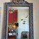 Miroir ancien fronton coquille
