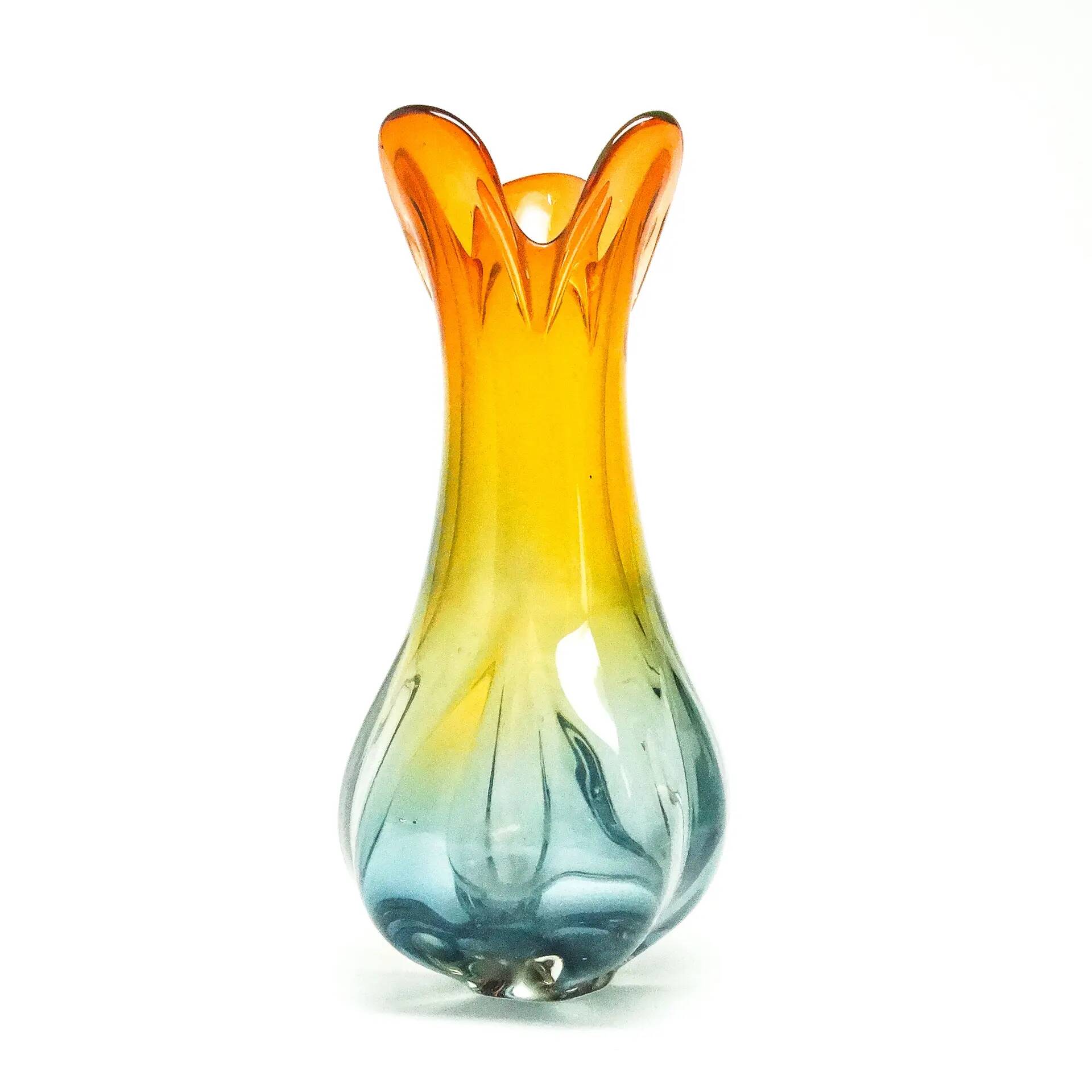 Mid-century modern vase, glass, designed by J. Hospodka, Czechoslovakia, 1960s