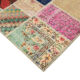 Hand-knotted oriental overdyed 203 cm x 292 cm multicolor patchwork carpet