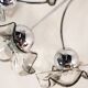 SILVER & GLASS TRIPLET HANGLAMP