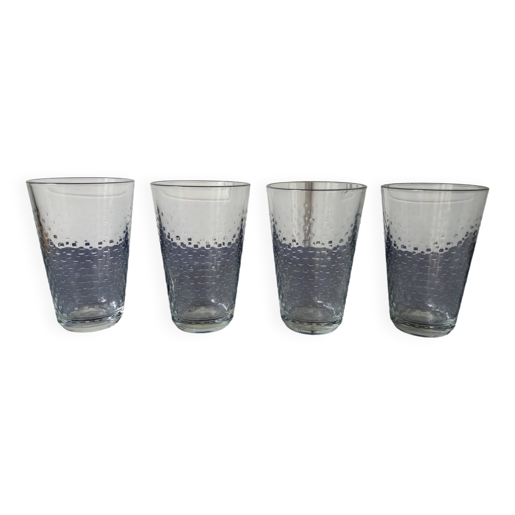 Set of 4 large nespresso ritual glass cups by andree putman