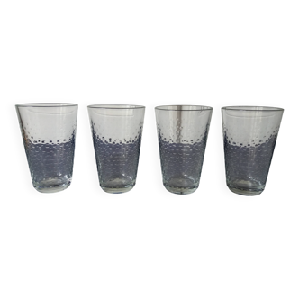 Set of 4 large nespresso ritual glass cups by andree putman