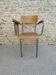 Chaise d'étudiant en bois et métal, vers 1960