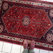 Handmade vintage Persian Malayer rug 106cm x 151cm, 1970s