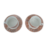 Set of 2 cups and saucers Villeroy and Boch, siena model.