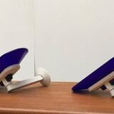 White vintage wall sconces Jill by Perry King, S. Miranda, G. Arnaldi for Arteluce, set of 2.