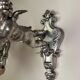 Pair of wall sconces, cherubs, angels, silvered
