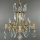 Brass and Crystal Chandelier, 20th Century