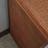 Vintage rattan desk from the 1970s.