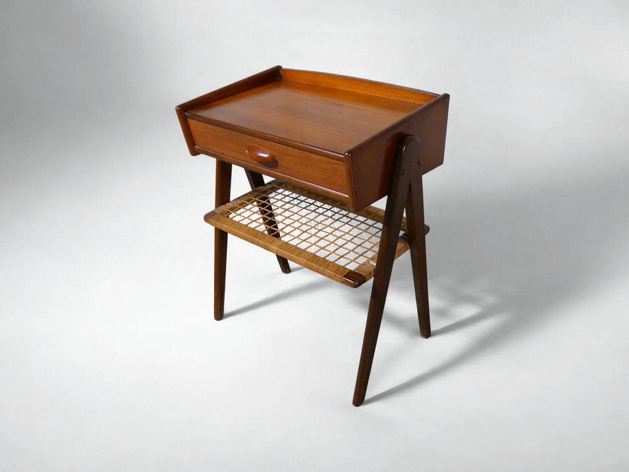 Danish bedside table in teak by Soren Rasmussen - Vintage 1960