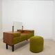 Coiffeuse et son pouf par Roger Landault, années 70