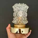 Vintage globe ceiling lamp molded glass