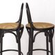 Pair of Bentwood Bar Stools with Vienna Cane Seats – Thonet Style, Black