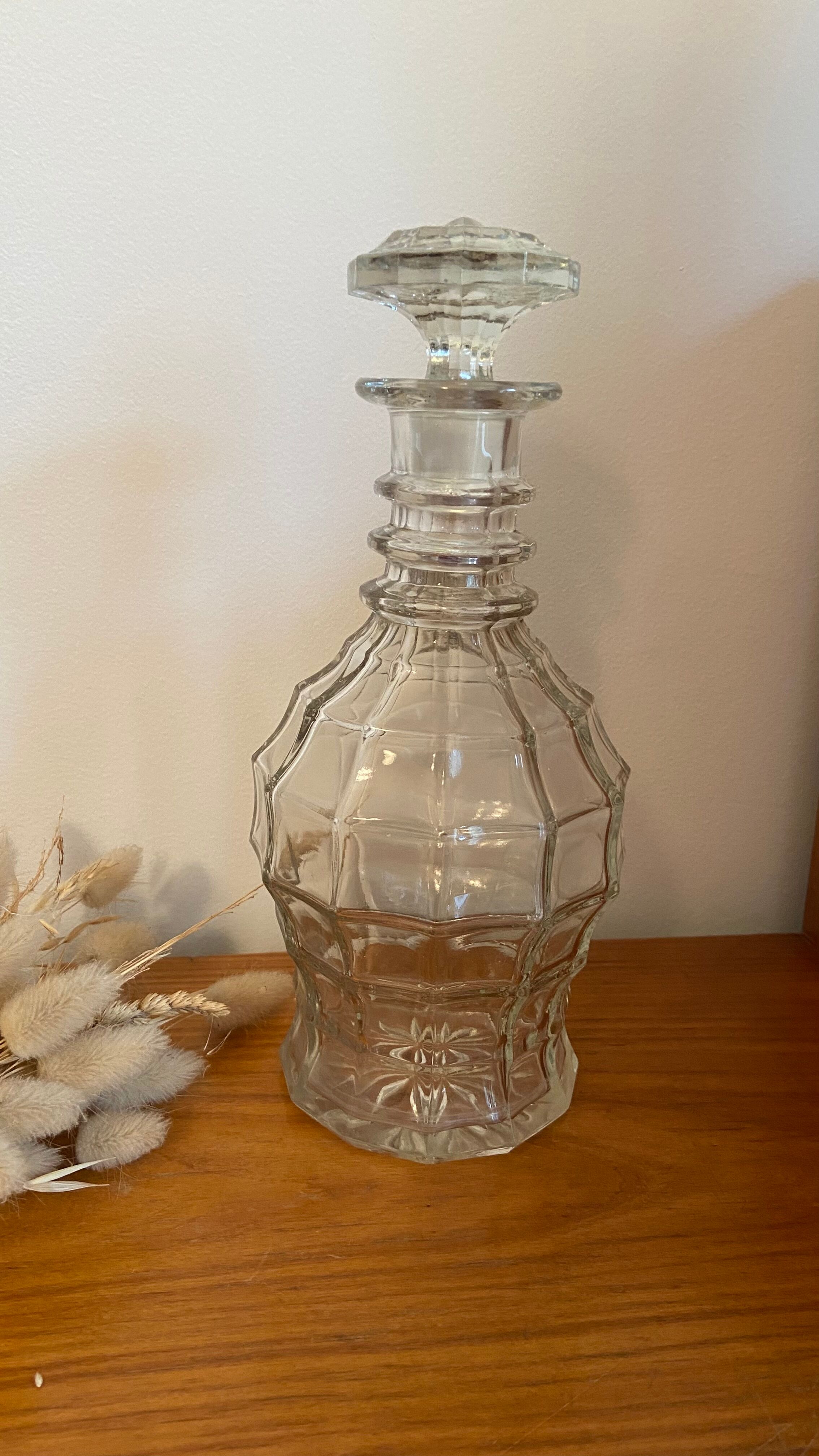 Vintage carafe in molded glass