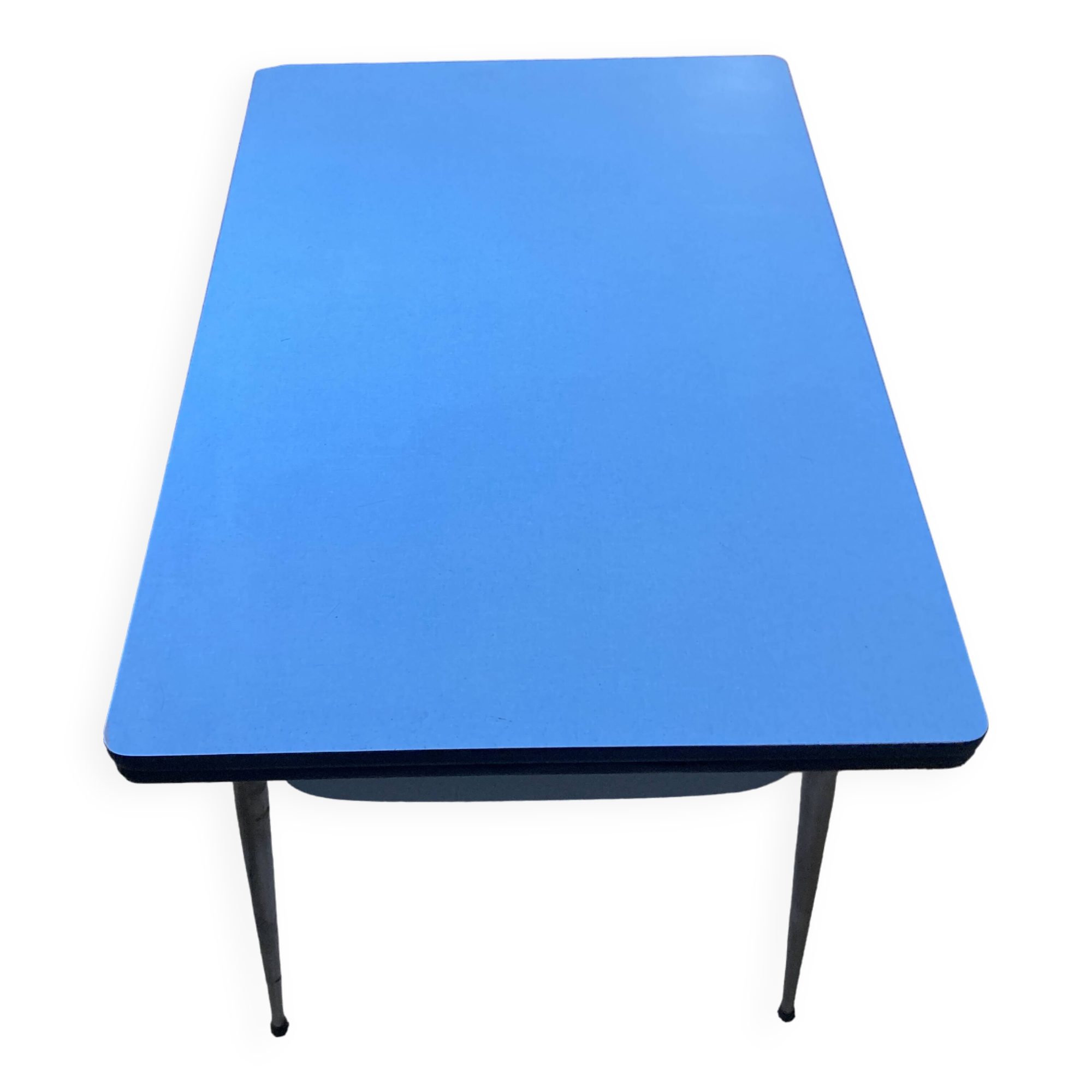 3 chaises formica bleu clair