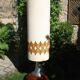 Floor lamp base ceramic ball vintage and aluminum brush 1970
