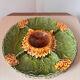 Sunflower plate slipware