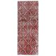 Vintage Turkish Oushak Handmade Wool Cotton Pink Runner 76x200