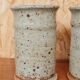 Set of four glasses in varnished stoneware