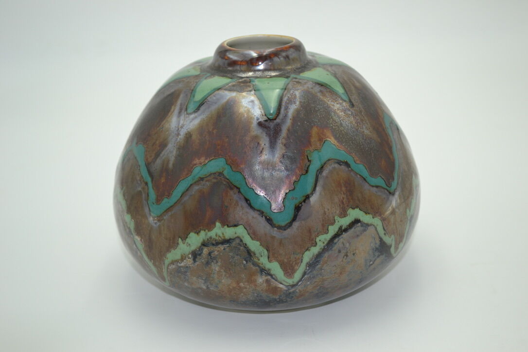 Vase Thistle Art deco porcelain from Limoges by Camille Tharaud